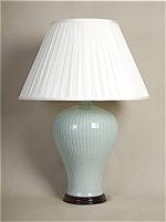 ALEXANDERS 35CM CELADON BAMBOO MEI PING LAMP